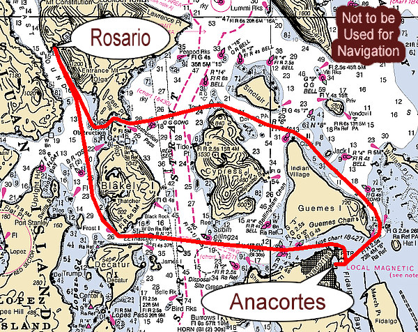 Anacortes - - - Rosario, via Thatcher Pass